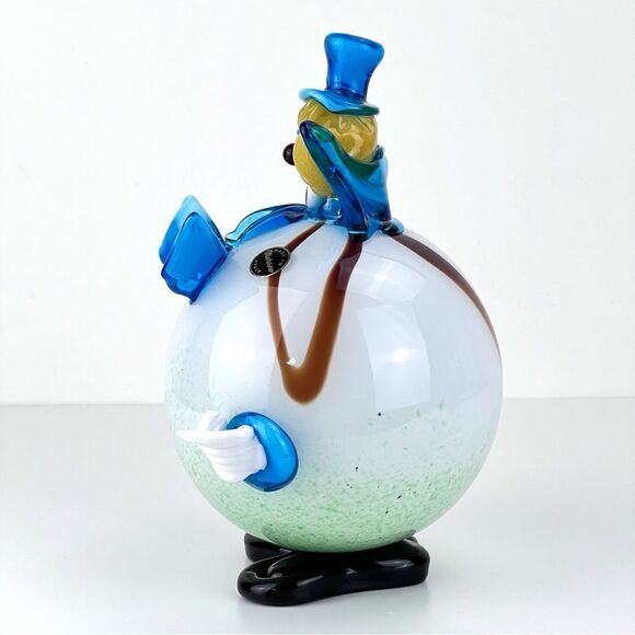 Vintage Murano Hand Blown Art Glass Circus  Clown Figurine Made In Italy - Picture 6 of 9
